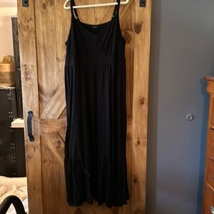 Summer black maxi dress